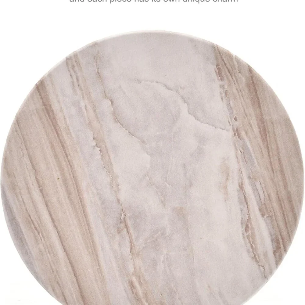 6Pcs Drink Coasters with Holder, Marble Style Ceramic Drink Coaster, Absorbent C